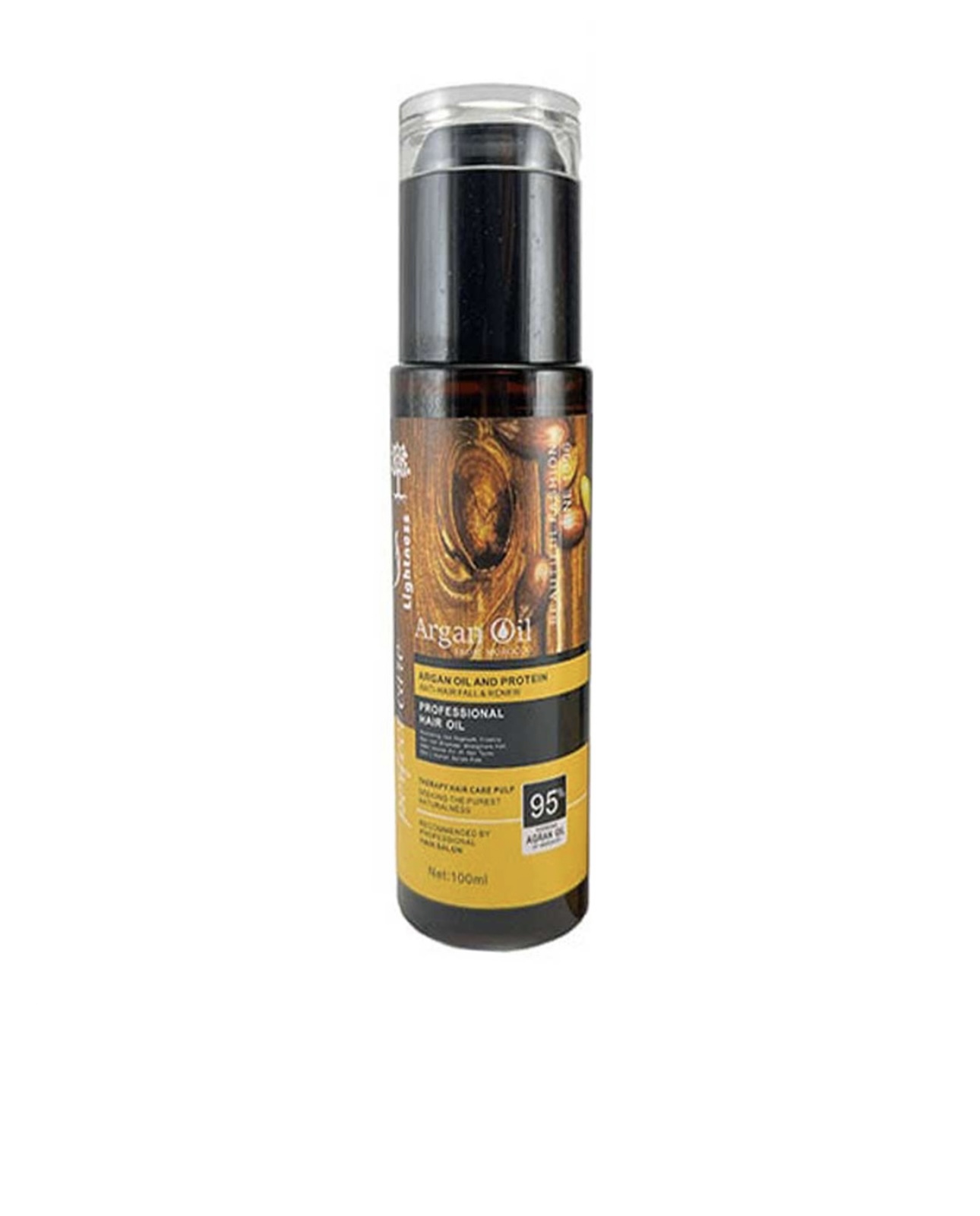 روغن مو ارگان لایتنس مدل شیشه ایی حاوی 95% آرگان
