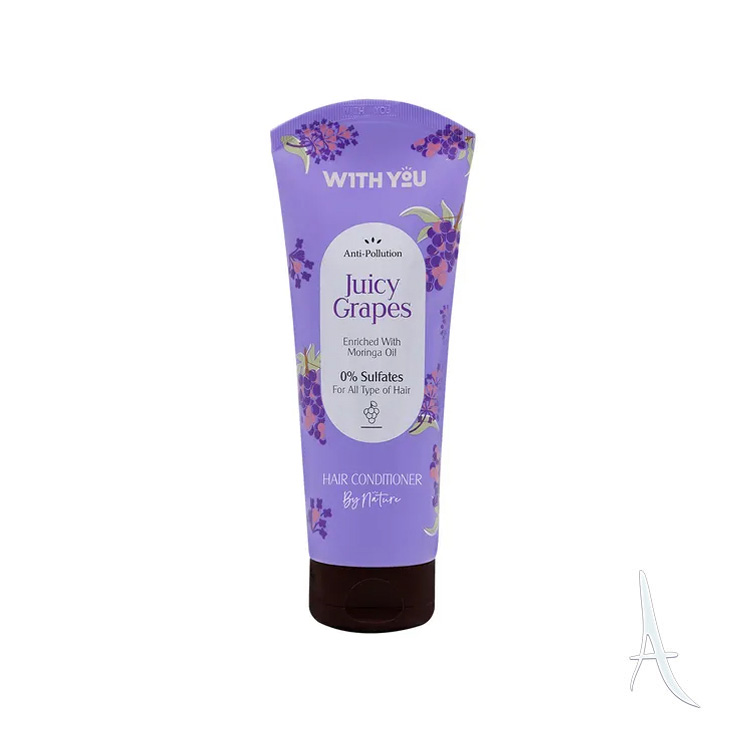 ماسک مو نرم کننده داخل حمام مراقبت کننده سلامت مو ویت یو With You مدل Juicy Grapes حجم 200ml