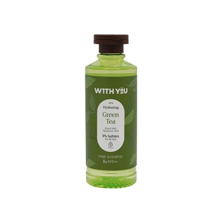 شامپو مو آبرسان چای سبز و هیالورونیک اسید ویت یو With You مدل Green Tea حجم 300ml