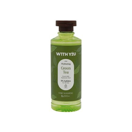 شامپو مو آبرسان چای سبز و هیالورونیک اسید ویت یو With You مدل Green Tea حجم 300ml