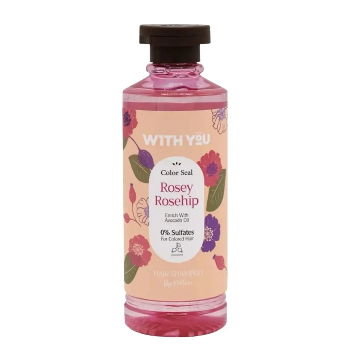 شامپو مخصوص موهای رنگ شده حاوی رز و روغن آووکادو ویت یو With You مدل Rosey Rosehip حجم 300ml