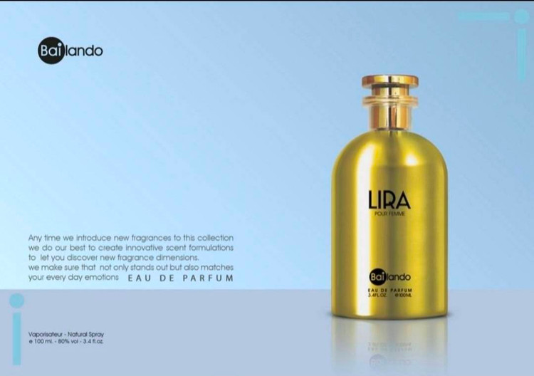 ادکلن بایلندو رایحه لیرا ۱۰۰ میل | عطری زنانه، گرم و شیرین