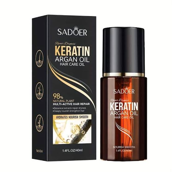 روغن آرگان سادور مدل Keratin حجم ۴۰ میل | ترمیم‌کننده و براق‌کننده مو